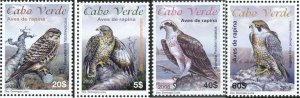 画像1: カーボベルデ切手 2008年　鳥　ケープベルデノスリ　猛禽類　4種 (1)