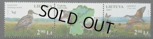 画像1: リトアニア切手　2007年　 ウズラクイナ　ヨーロッパジシギ　2種 (1)