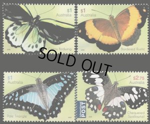 画像1: オーストラリア切手　2016年　美しい蝶　昆虫　4種 (1)