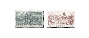 画像1: チェコスロバキア切手　1952年　絵画　2種 (1)