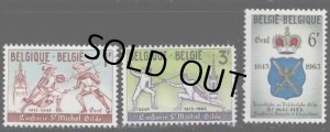 画像1: ベルギー切手　1963年　フェニシング　紋章　3種 (1)