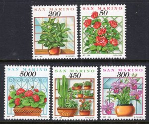 画像1: サンマリノ切手　1992年　花　植物　サボテン　5種 (1)