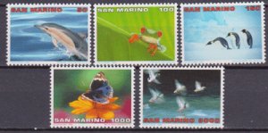 画像1: サンマリノ切手　1996年　動物　カエル　蝶　6種 (1)