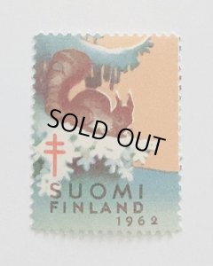 画像1: フィンランド　クリスマスシール　1962年　リス　1種 (1)