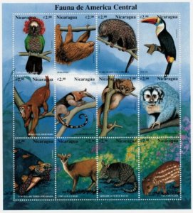 画像1: ニカラグア切手　1999年　中央アメリカの動物相　ヤマアラシ　12種 (1)