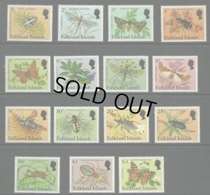 画像1: フォークランド諸島切手　1984年　昆虫　蝶　クモ　15種 (1)