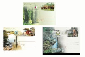 画像1: ポーランド切手 2020-21年　MC　ハガキカード　ポーランドの国立公園　鳥　3枚 (1)