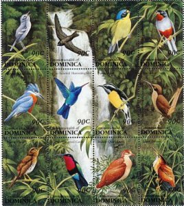 画像1: ドミニカ国切手　1993年　鳥　12種 (1)