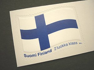 画像1: フィンランド切手　2011年 フィンランド国旗 (1)
