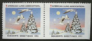 画像1: アメリカ1993年 クリスマスシール (1)
