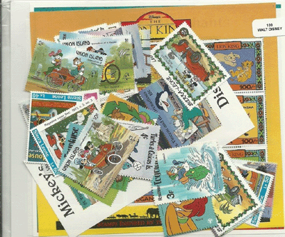 外国切手 ディズニー切手セット100 すてきな郵便屋さんciel