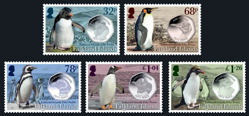 フォークランド諸島 2020年 マゼランペンギン イワトビペンギン コイン 
