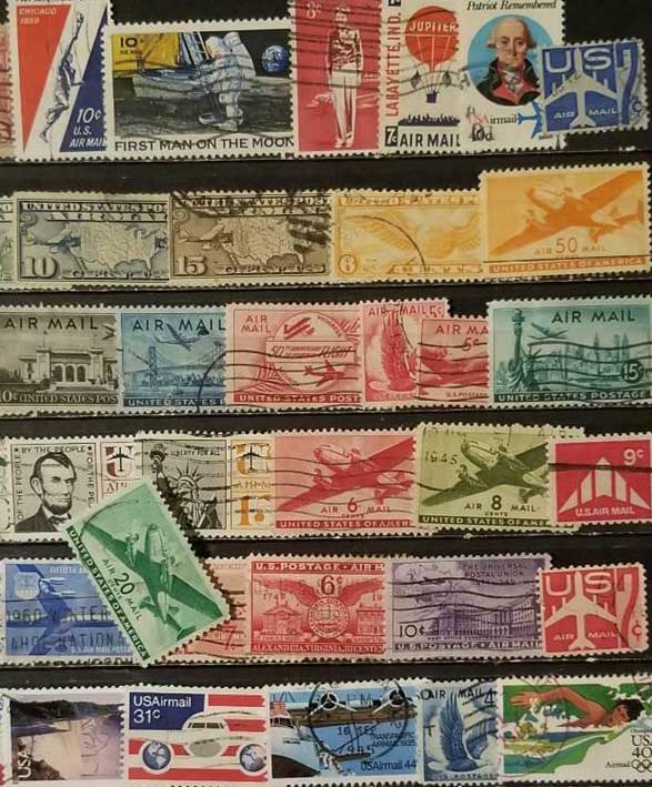 アメリカ切手 エアメール切手 航空切手 セット60 - すてきな郵便屋さんciel
