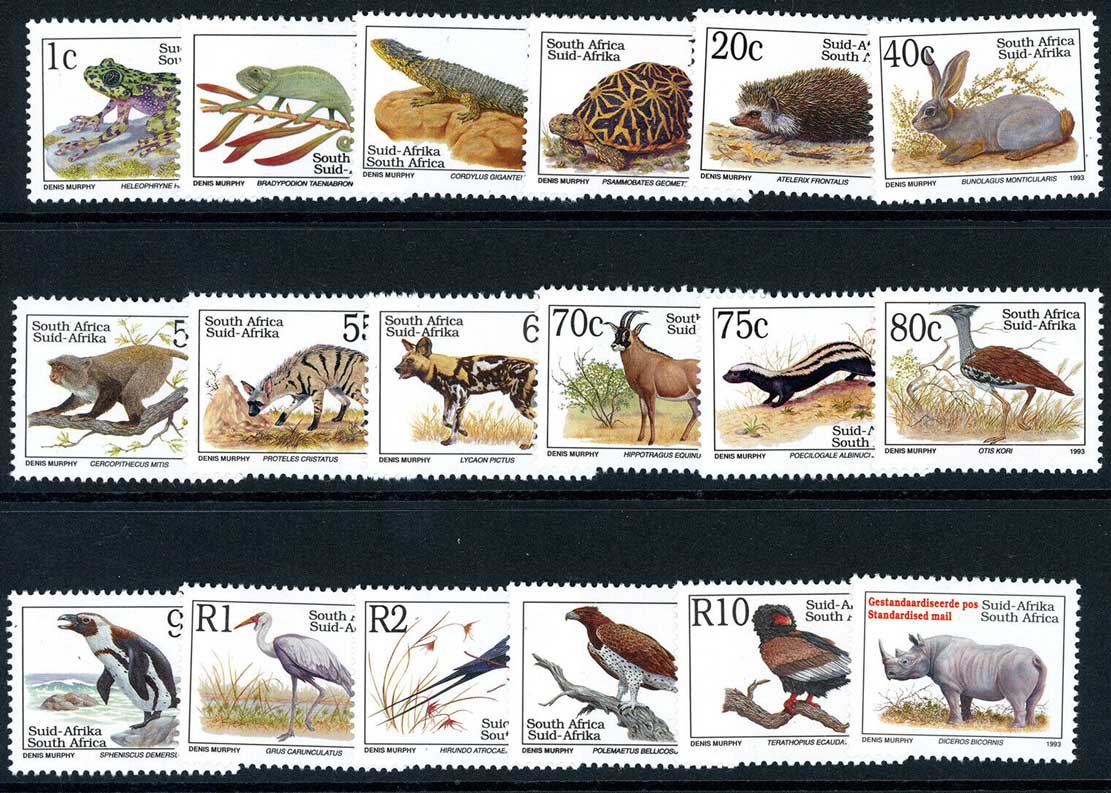 外国切手 国連 絶滅危惧種の動物 田型4種 1993年